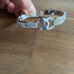 & Other Stories Silver Bracelet with Crystal Details